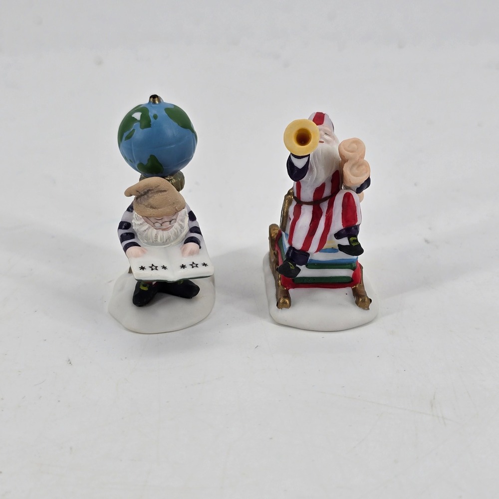 Department 56 Charting Santas Course Heritage Village Porcelain Set 56364‎ *